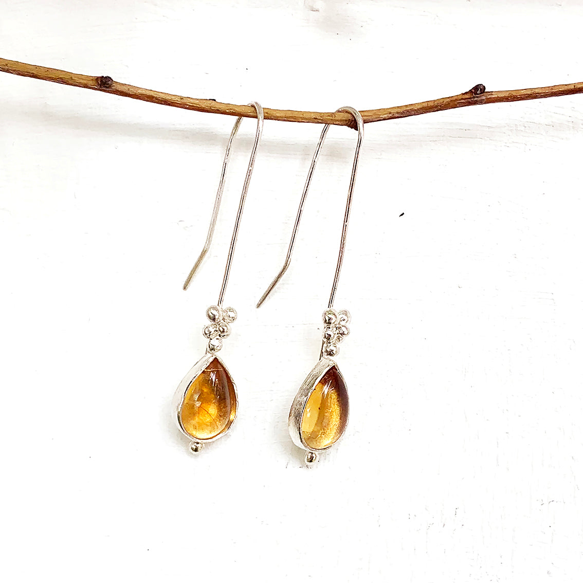 Citrine berry earrings