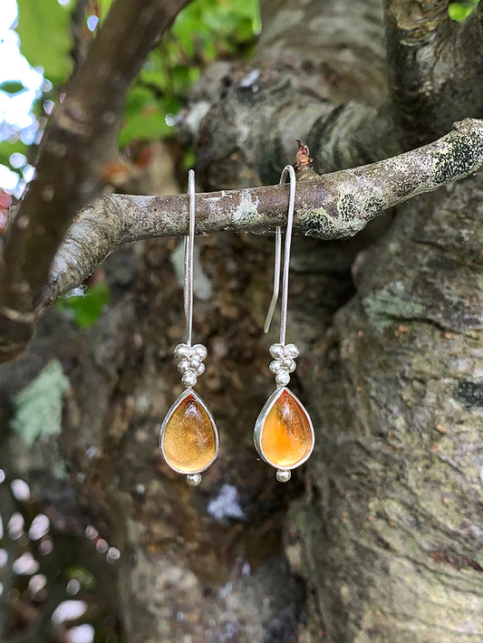 Citrine berry earrings