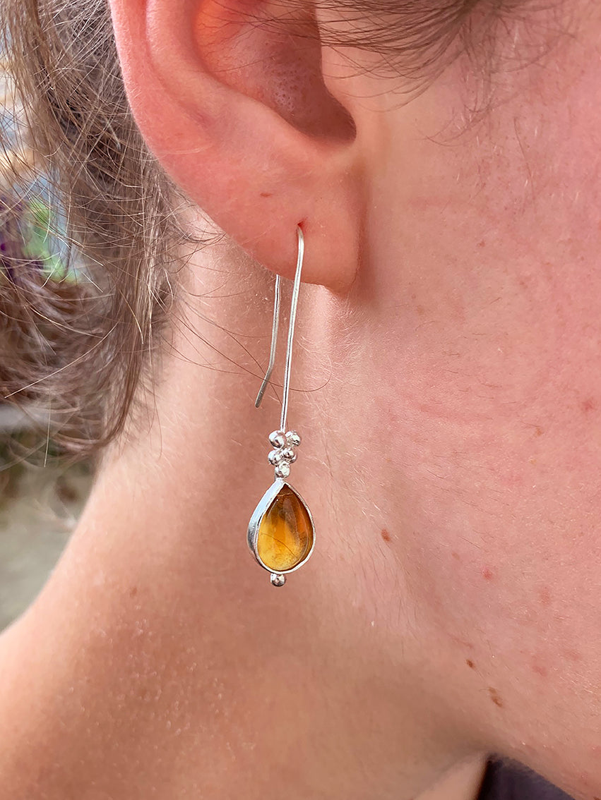 Citrine berry earrings