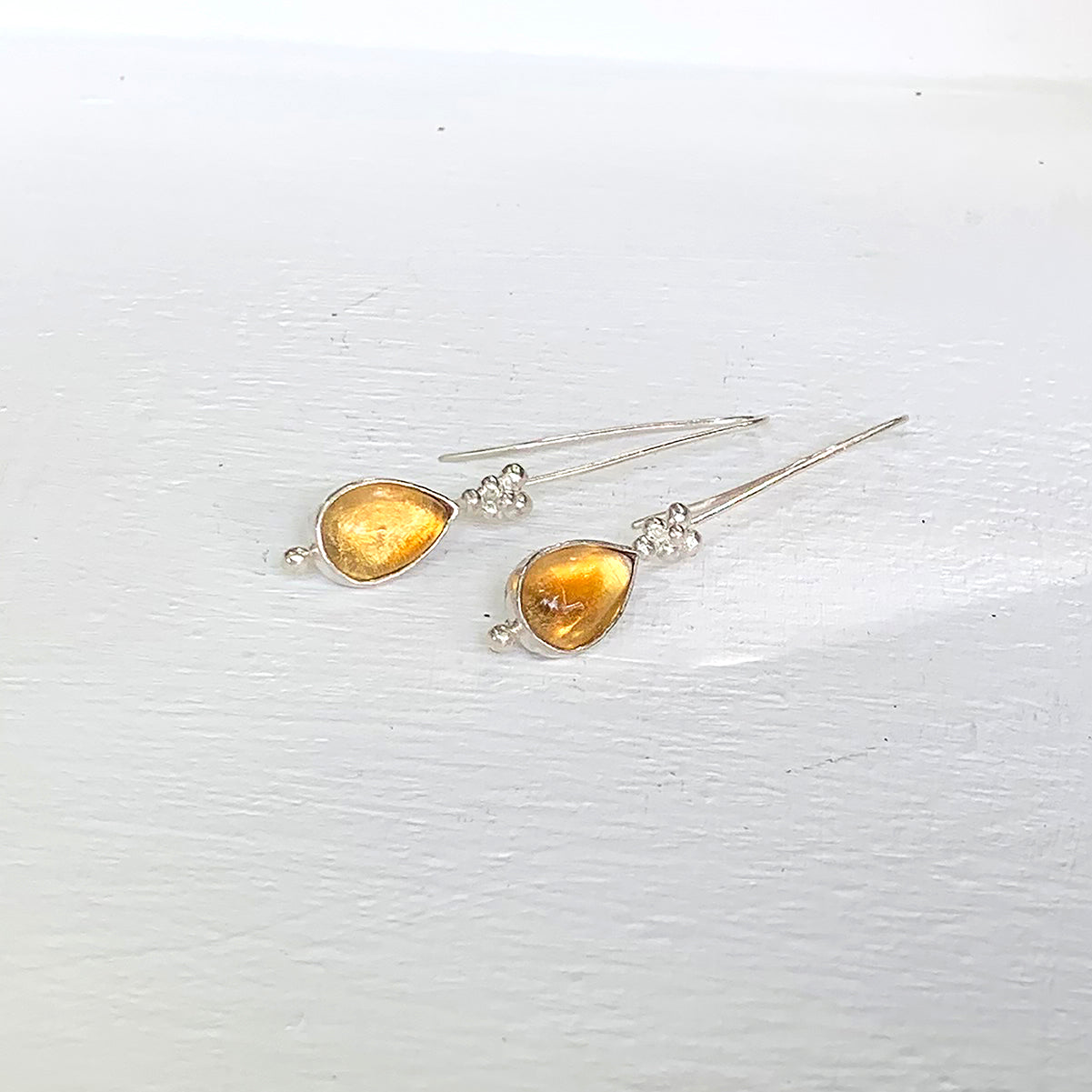 Citrine berry earrings