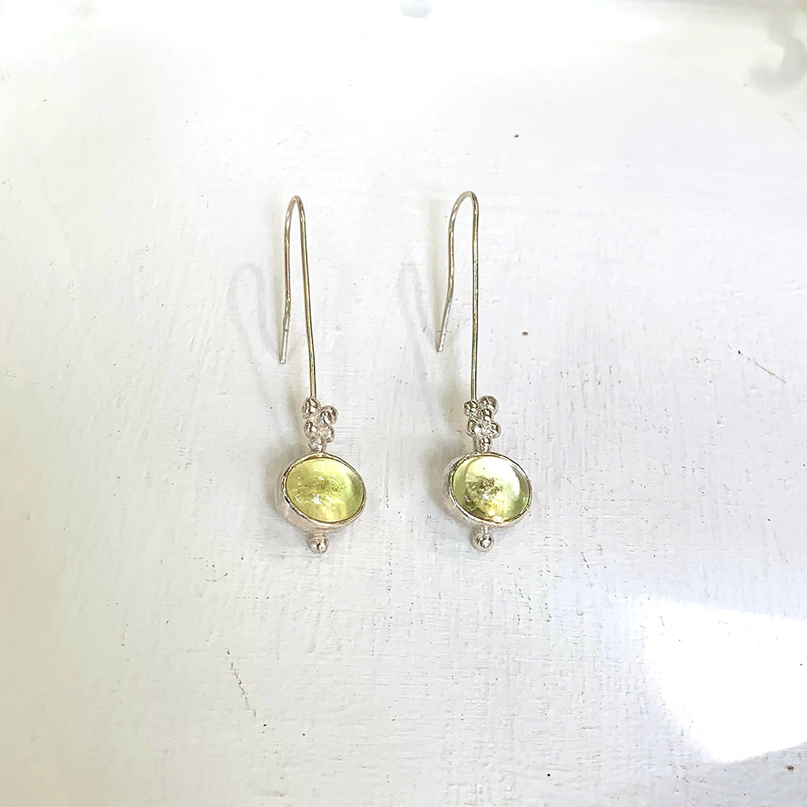 Lemon Quartz berry drop earrings