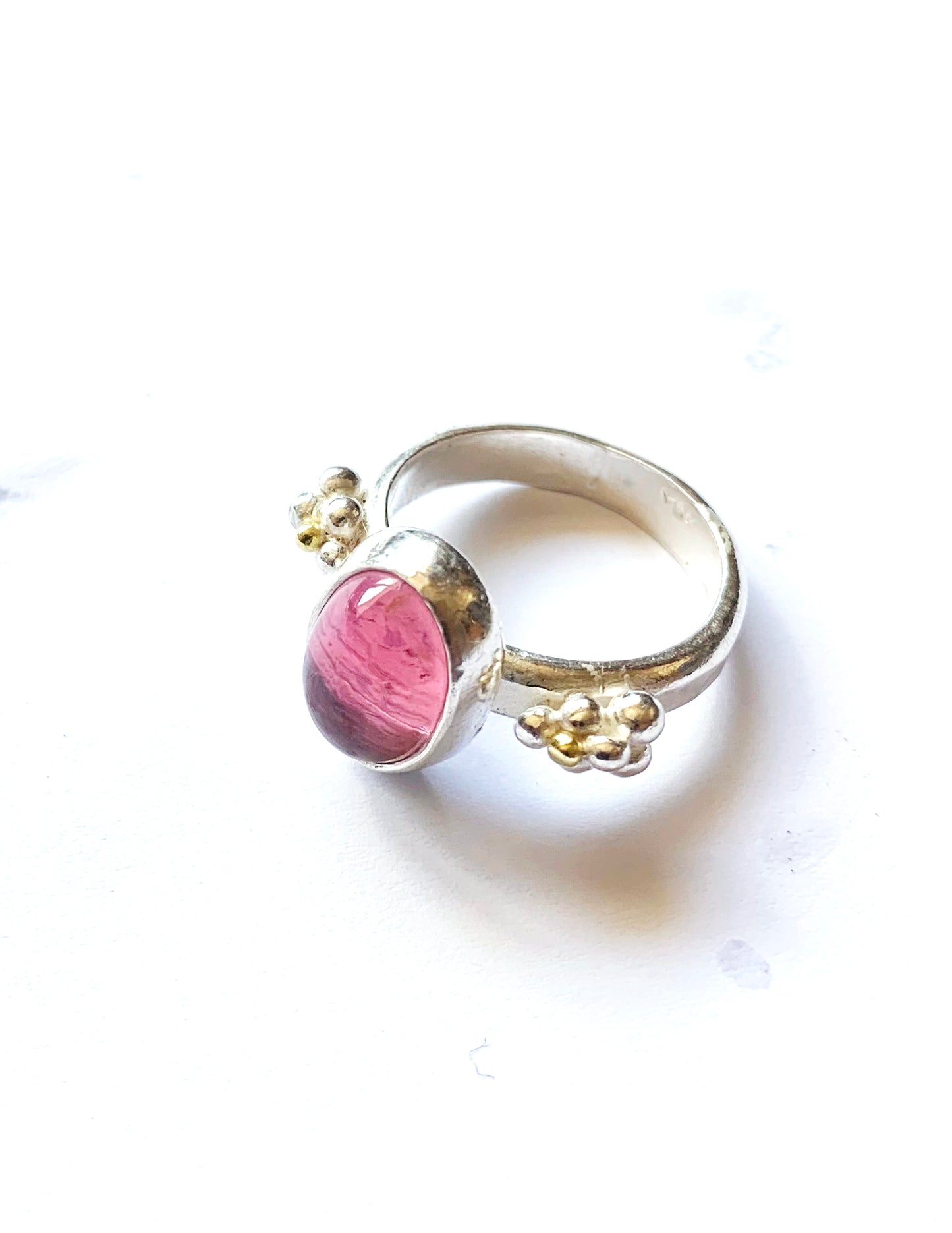 Pink Tourmaline berry ring