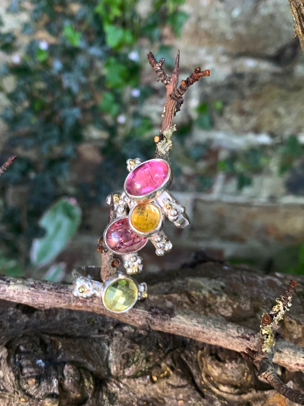 Pink Tourmaline berry ring